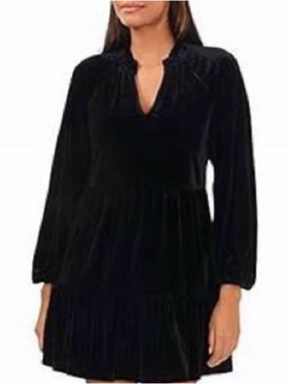 CECE VELVET BABYDOLL DRESS